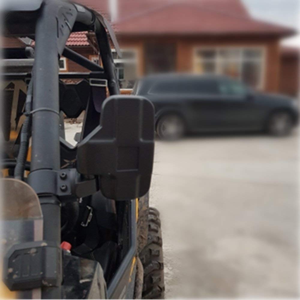 360 Degree Adjustable Side Mirrors for Can Am Maverick X3/ RZR w/ 1.75" -2" Roll Bar(1 pair)