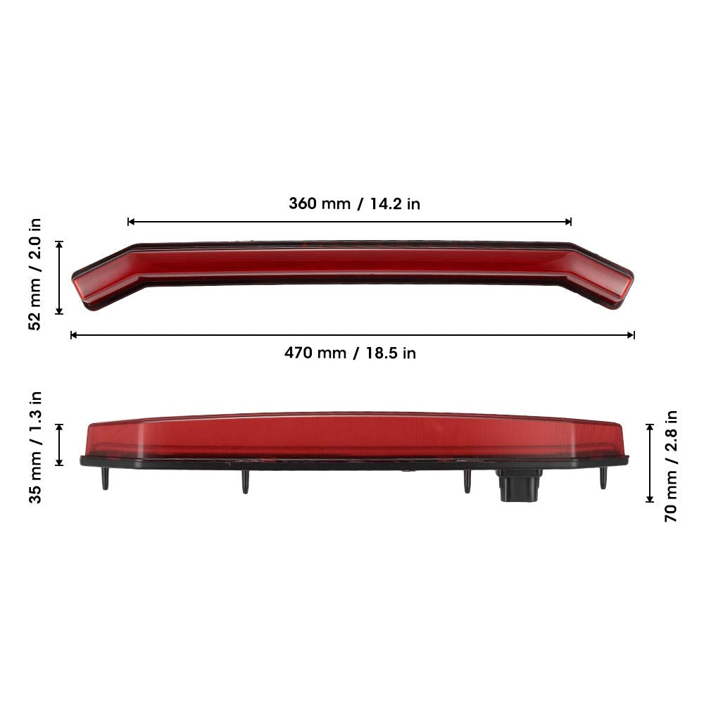 UTV Center Tail Brake Light for Polaris RZR RS1 1000 XP/ XP TURBO