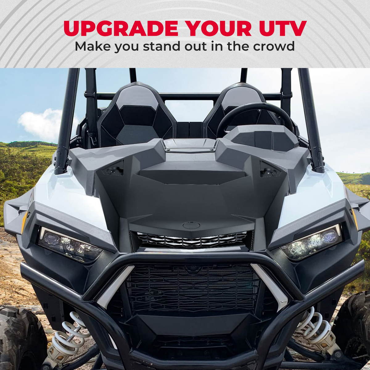 Hood Scoop Replacement Air Intake Cover Kit for Polaris RZR XP 1000