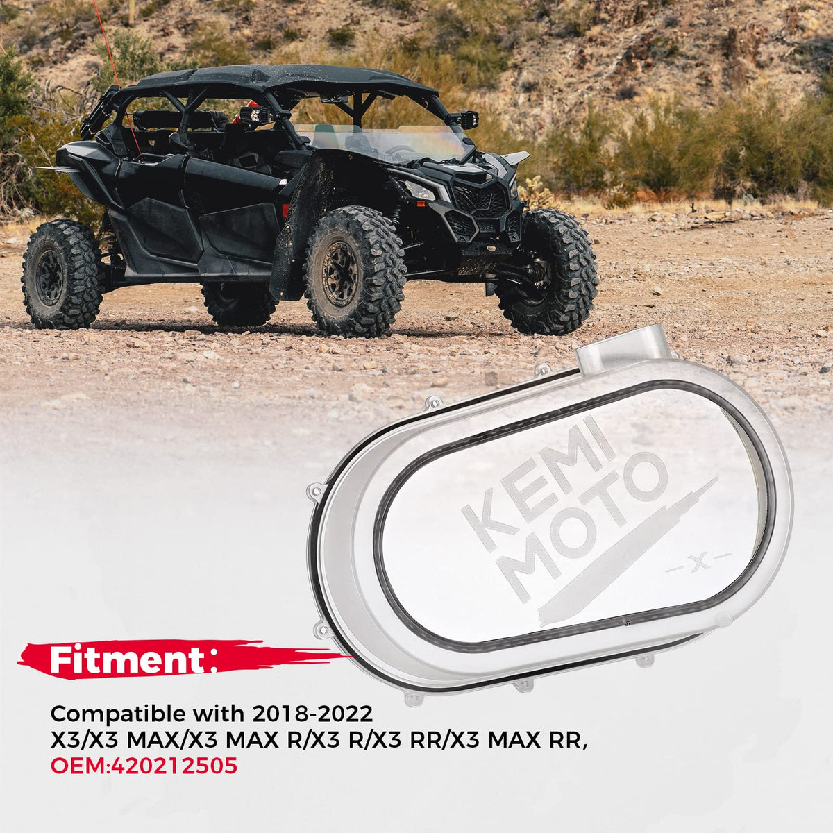 Outer Clutch Cover with RGB LED Strip Lights for Can-Am Maverick X3/MAX – fits Can-Am Maverick X3 MAX (view 8)