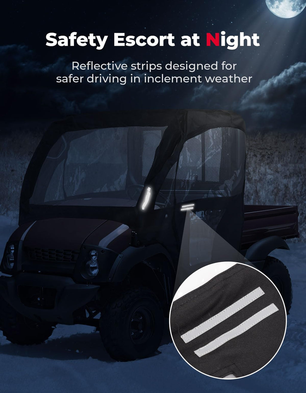 Soft Cab Enclosure Doors for Kawasaki Mule 600 610 (2015 models and older) – fits Kawasaki Mule 600 / 610 (view 5)