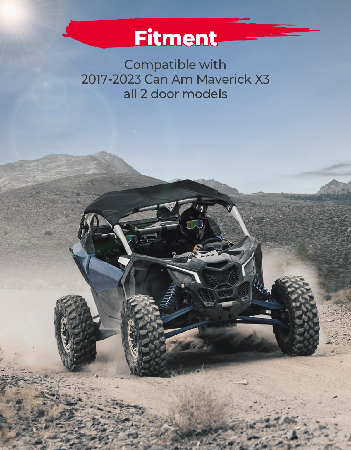 Soft Top Roof for Can-Am Maverick X3 – fits Can-Am Maverick X3 2-Seat (view 7)