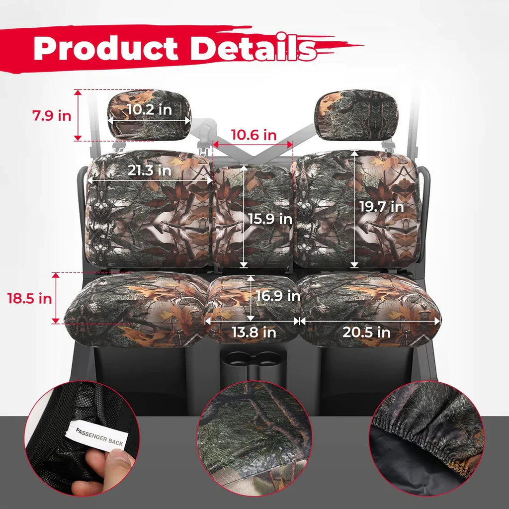 Camouflage Seat Cover & TPE Floor Mats for Can-Am Defender HD7|8|9|10