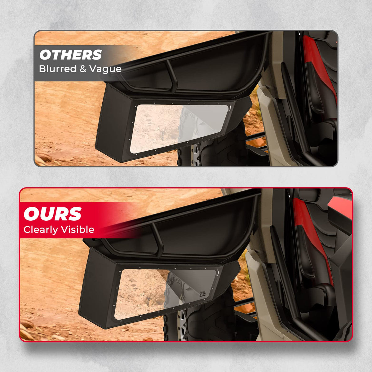Clear Lower Door Inserts for Can-Am Maverick X3 – fits Can-Am Maverick X3 2-Seat (view 7)