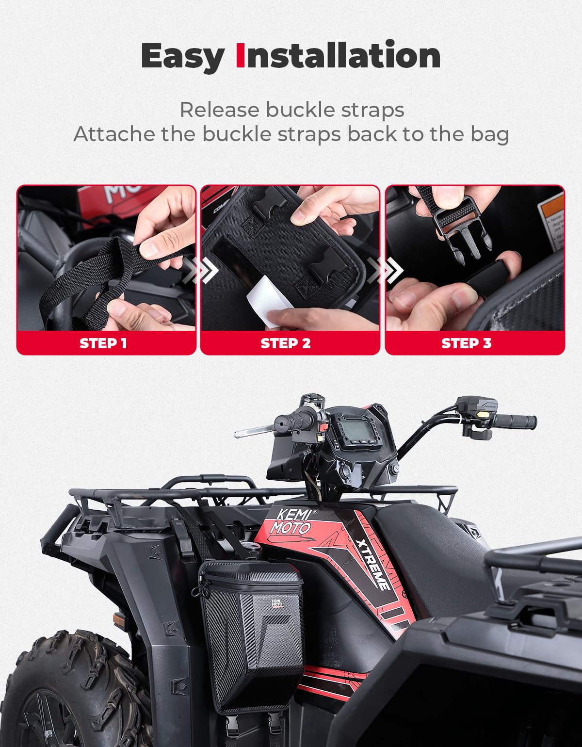 Universal ATV Fender Bag 5.5L for Polaris Sportsman Grizzly Cfmoto – fits Polaris Sportsman (view 7)