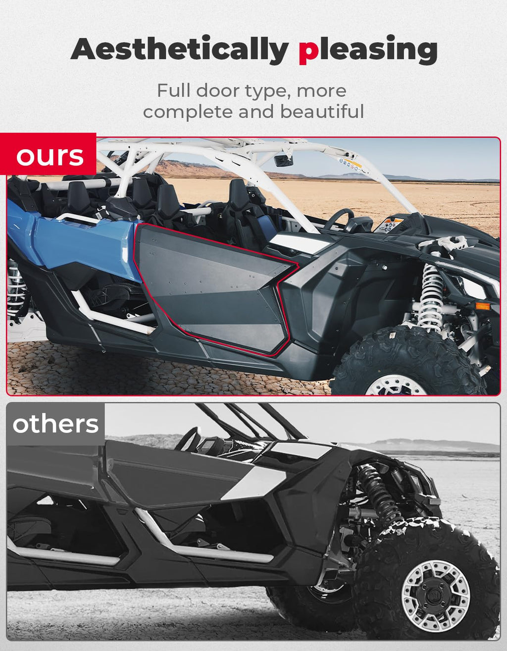 Set of Aluminum Front Full Doors for Can-Am Maverick X3 and X3 Max – fits Can-Am Maverick X3 2-Seat (view 7)