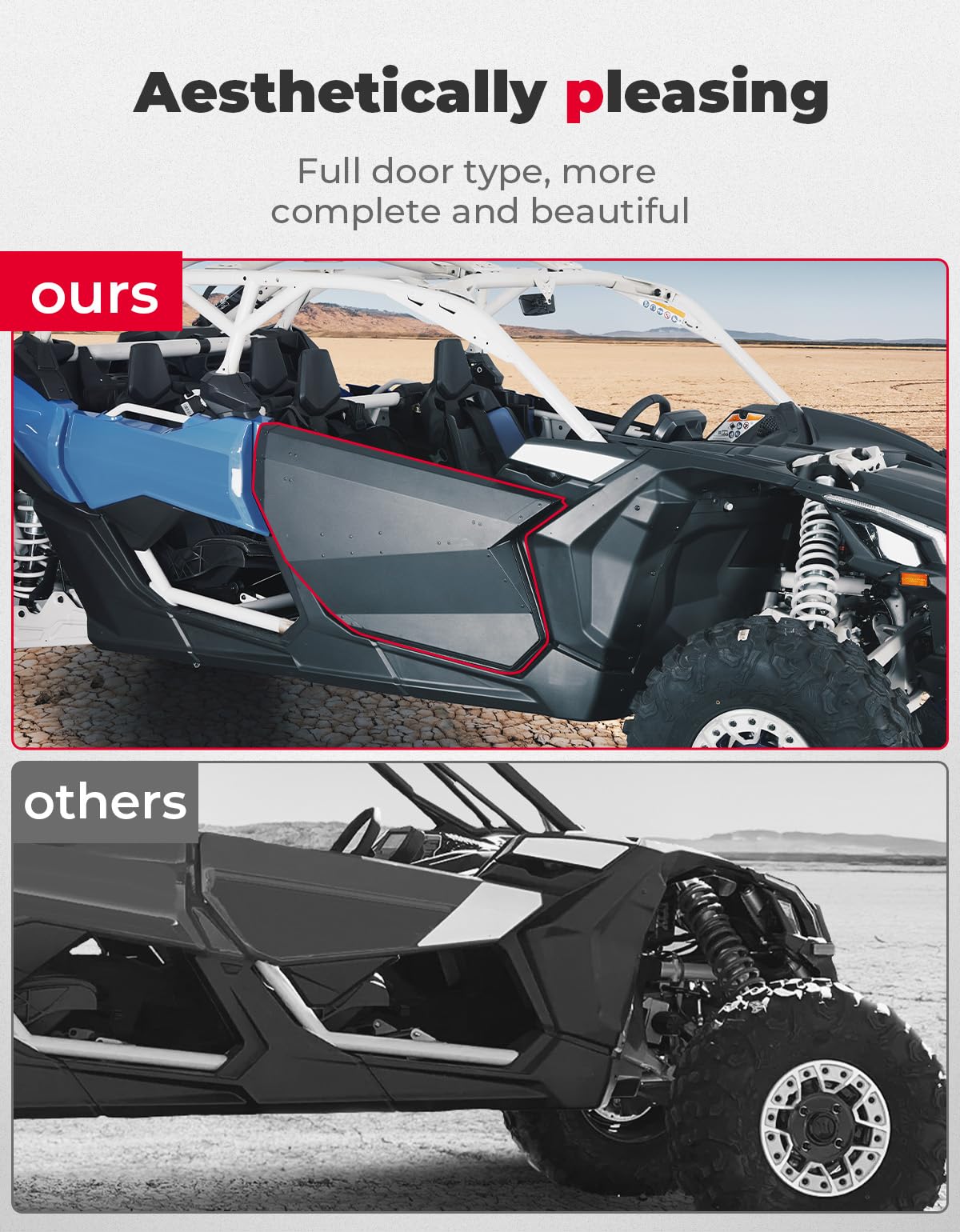 Set of Aluminum Front Full Doors for Can-Am Maverick X3 and X3 Max – fits Can-Am Maverick X3 2-Seat (view 7)