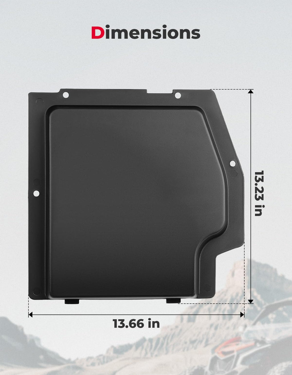 Battery Cover Plate for Can-Am Maverick X3 / X3 MAX – fits Can-Am Maverick X3 MAX (view 6)
