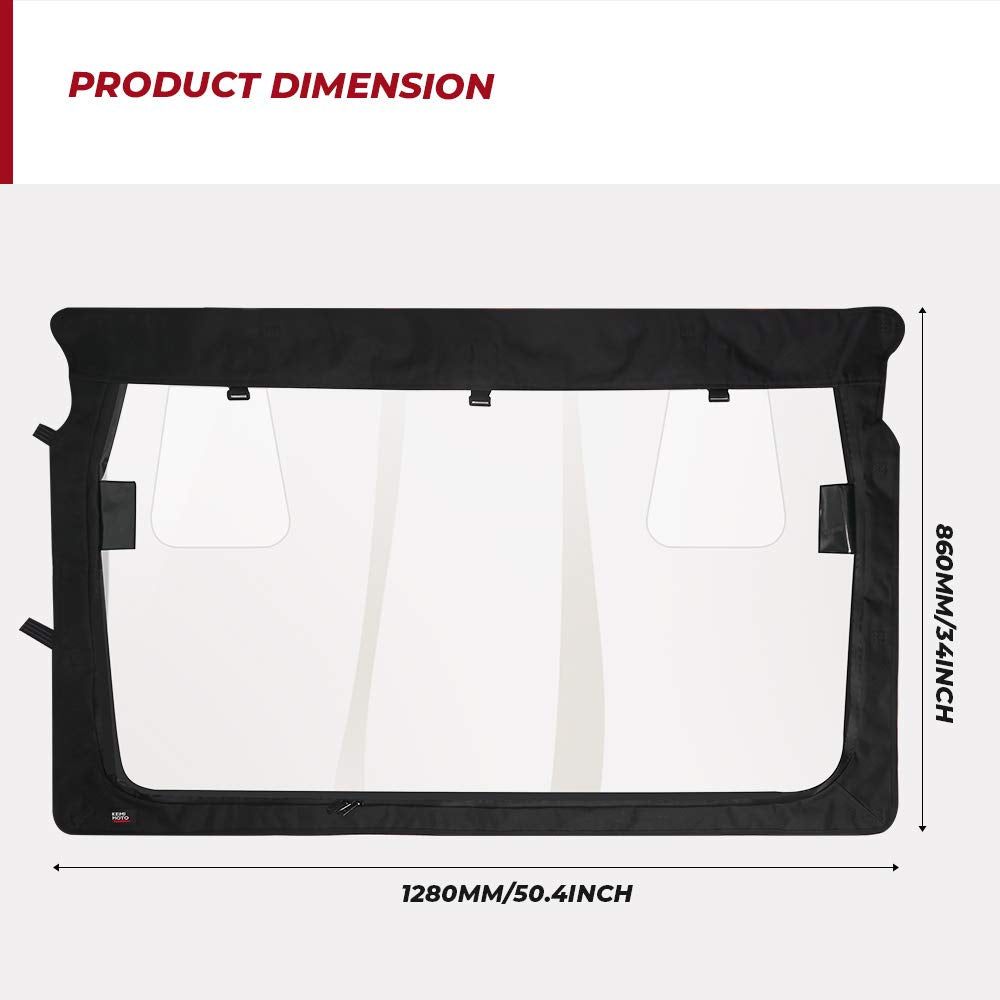 Rear Windshield with Zipper Back for Yamaha Rhino / Massimo