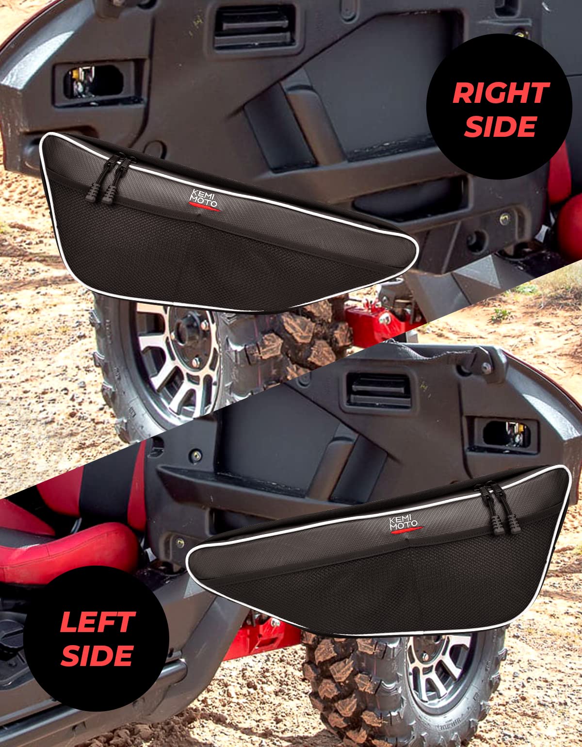 Door Bags with Knee Pad For Talon 1000R/1000X/1000X-4 (Pack of 2)