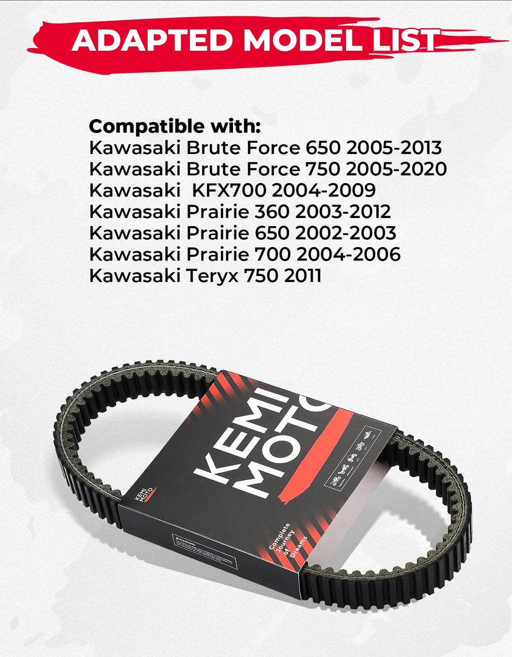 ATV Drive Belt Kawasaki Brute Force / KFX / Prairie / Teryx 750 – fits Kawasaki Teryx 800 (view 8)