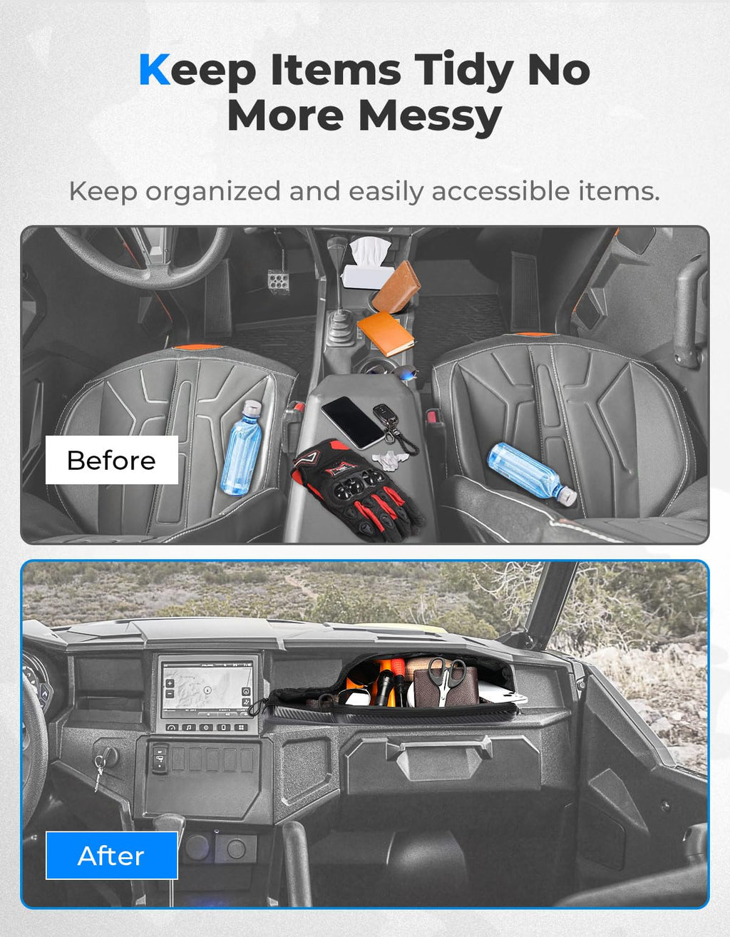 Dashboard Storage Bag for Polaris General 1000/4 1000 – fits Polaris General 1000 (view 7)