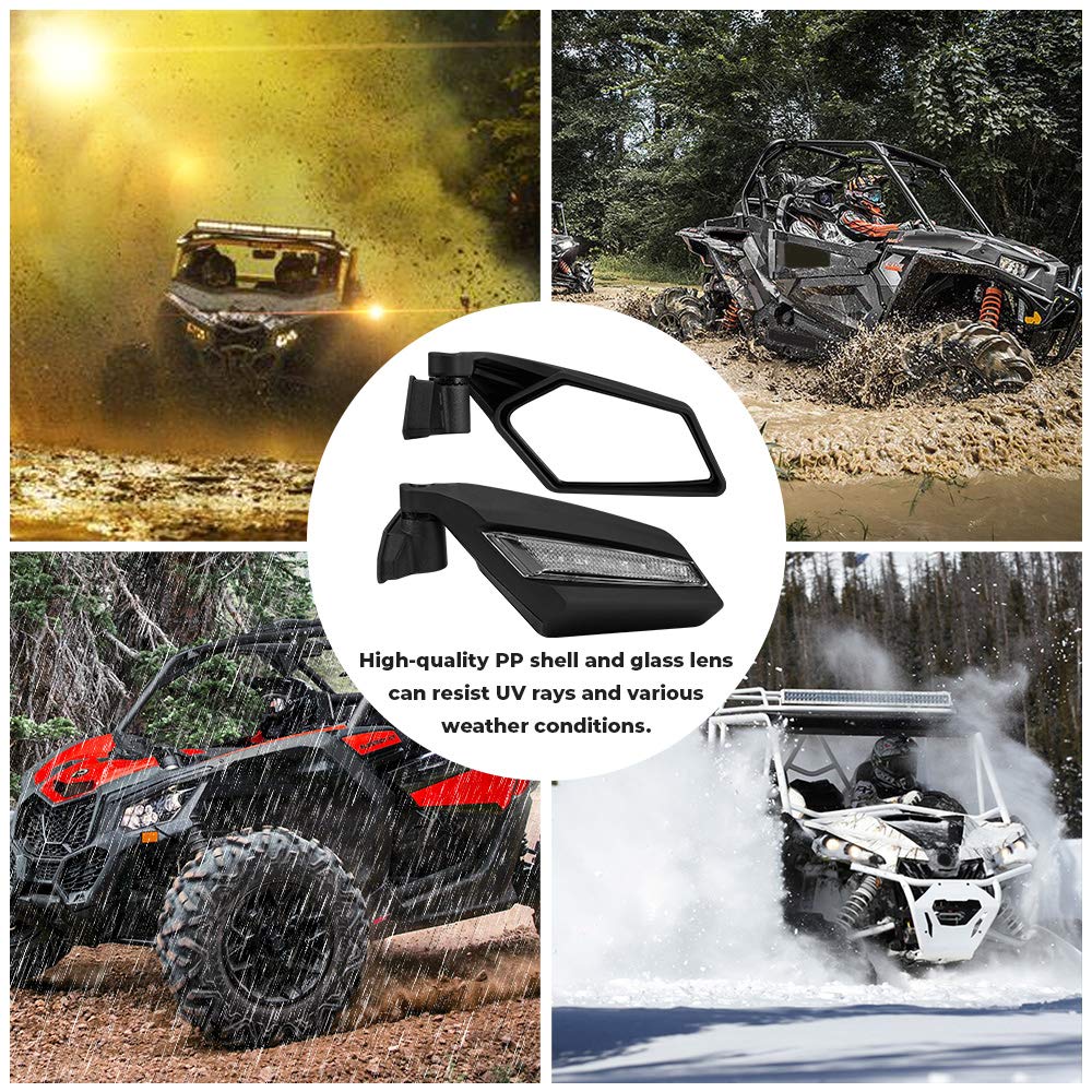 One Pair LED Side Mirrors for Can-Am Maverick X3 | X3 MAX – fits Can-Am Maverick X3 2-Seat (view 7)