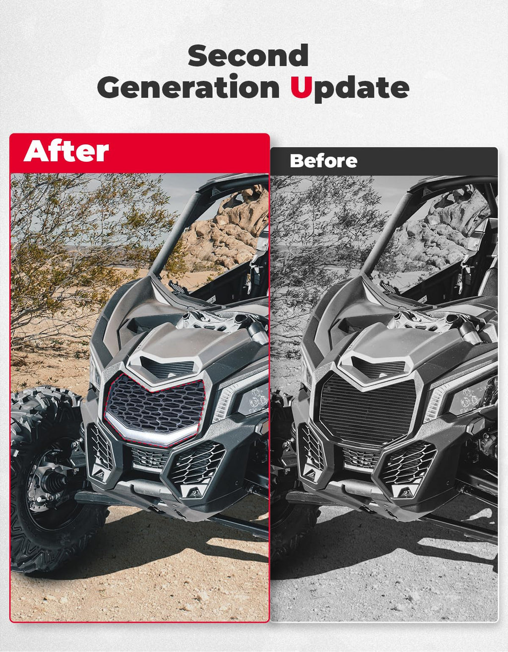 Front Bumper Mesh Grill For Can-Am Maverick X3 – fits Can-Am Maverick X3 2-Seat (view 7)