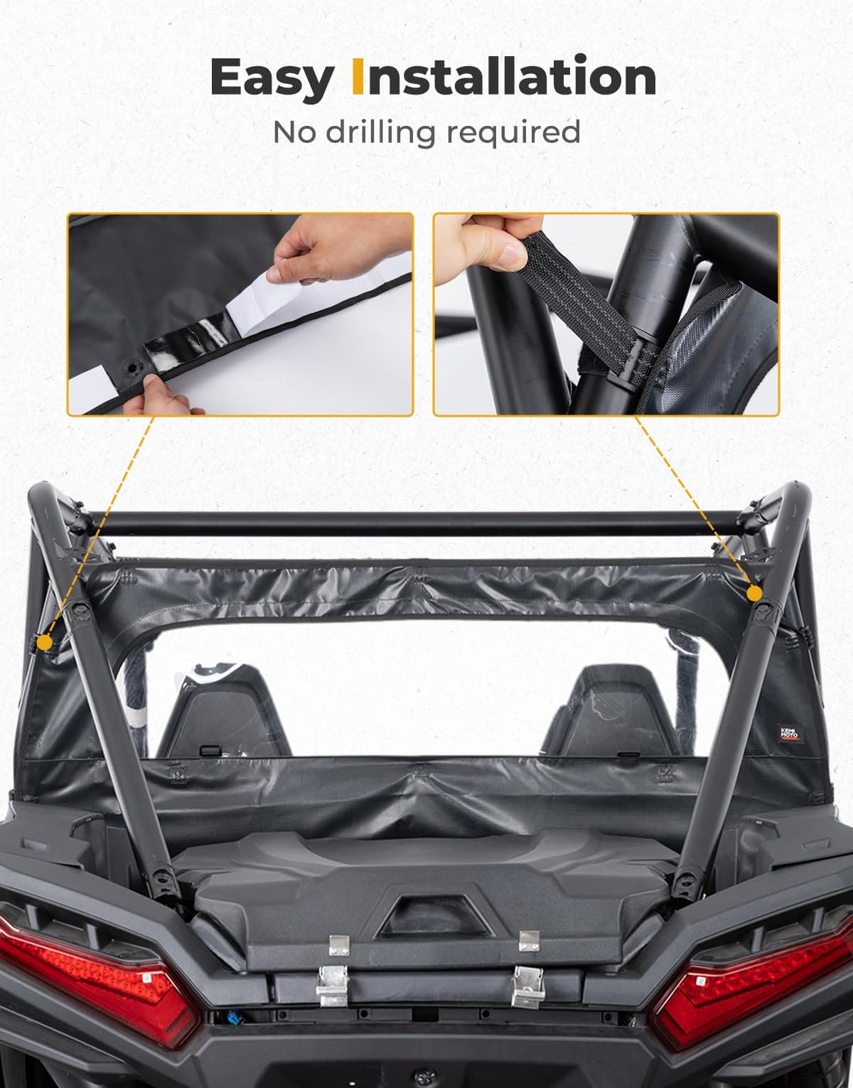 Rear Soft Windshield for Polaris RZR XP 1000 / XP 4 1000 2024-2025 – fits Polaris RZR XP 4 1000 (2024+) (view 7)