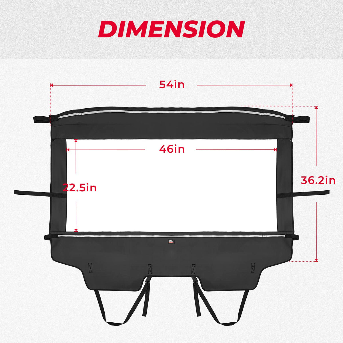 Rear Soft Rear Windshield for Kawasaki TERYX 4 800