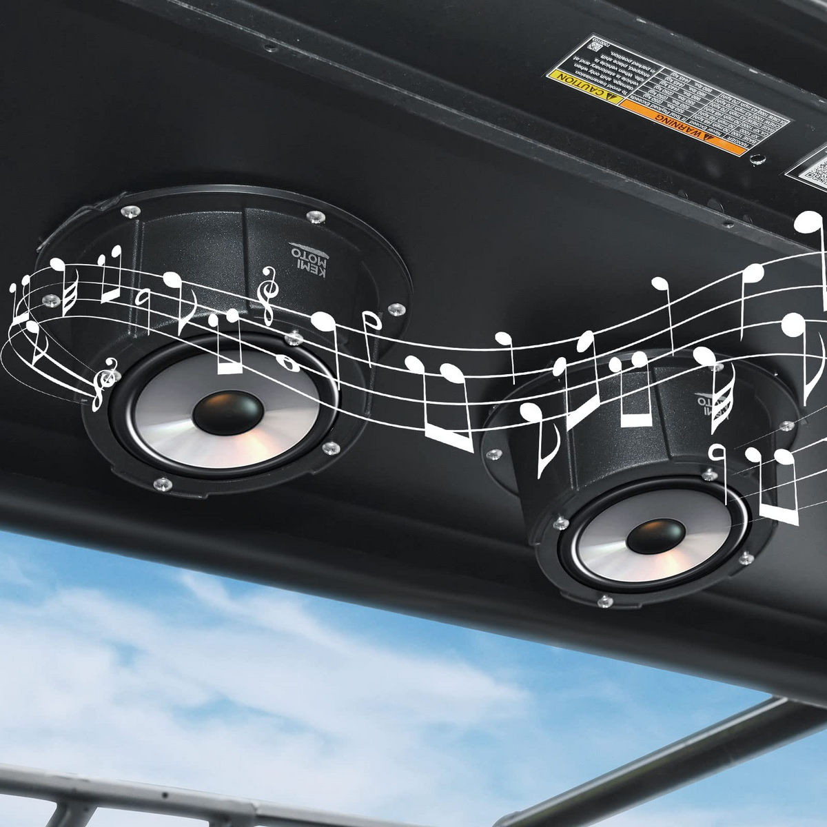 6.5 Inch Mount Speaker Pod For UTVs, RVs, Cars, Boats, Trunks, Trailers