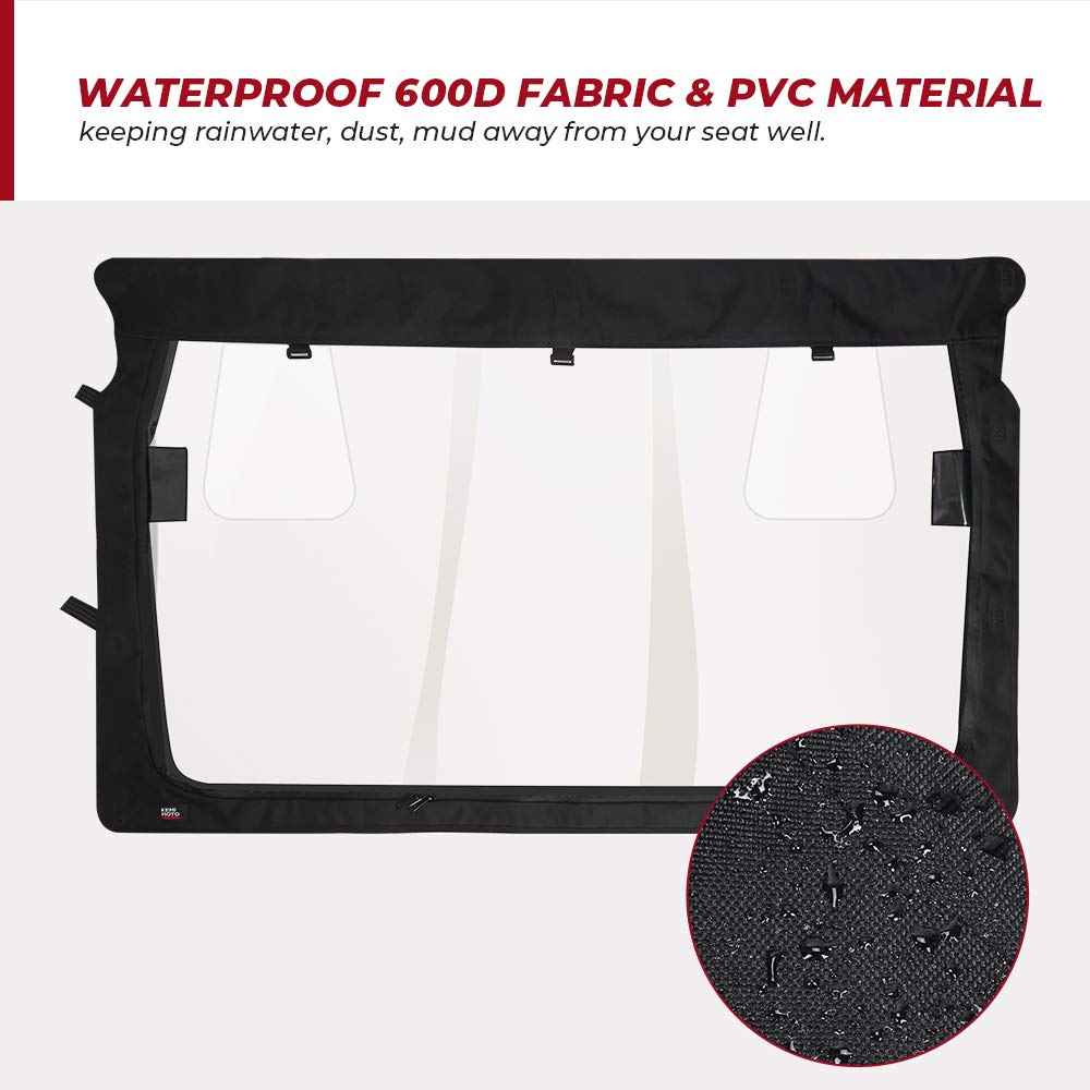 Rear Windshield with Zipper Back for Yamaha Rhino / Massimo