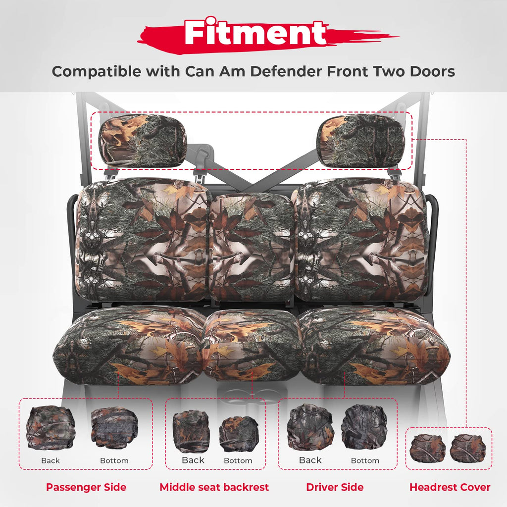 Camouflage Seat Cover for Can Am Defender HD5|7|8|9|10
