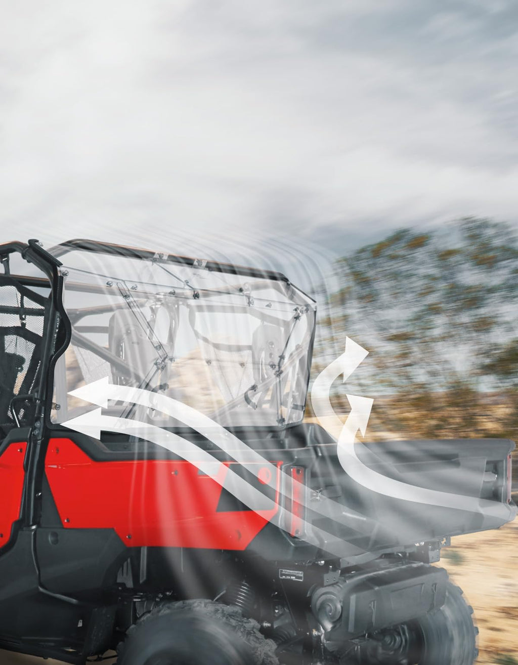 Rear Windshield for Pioneer 1000-6 2023-2026 – fits Honda Pioneer (view 8)