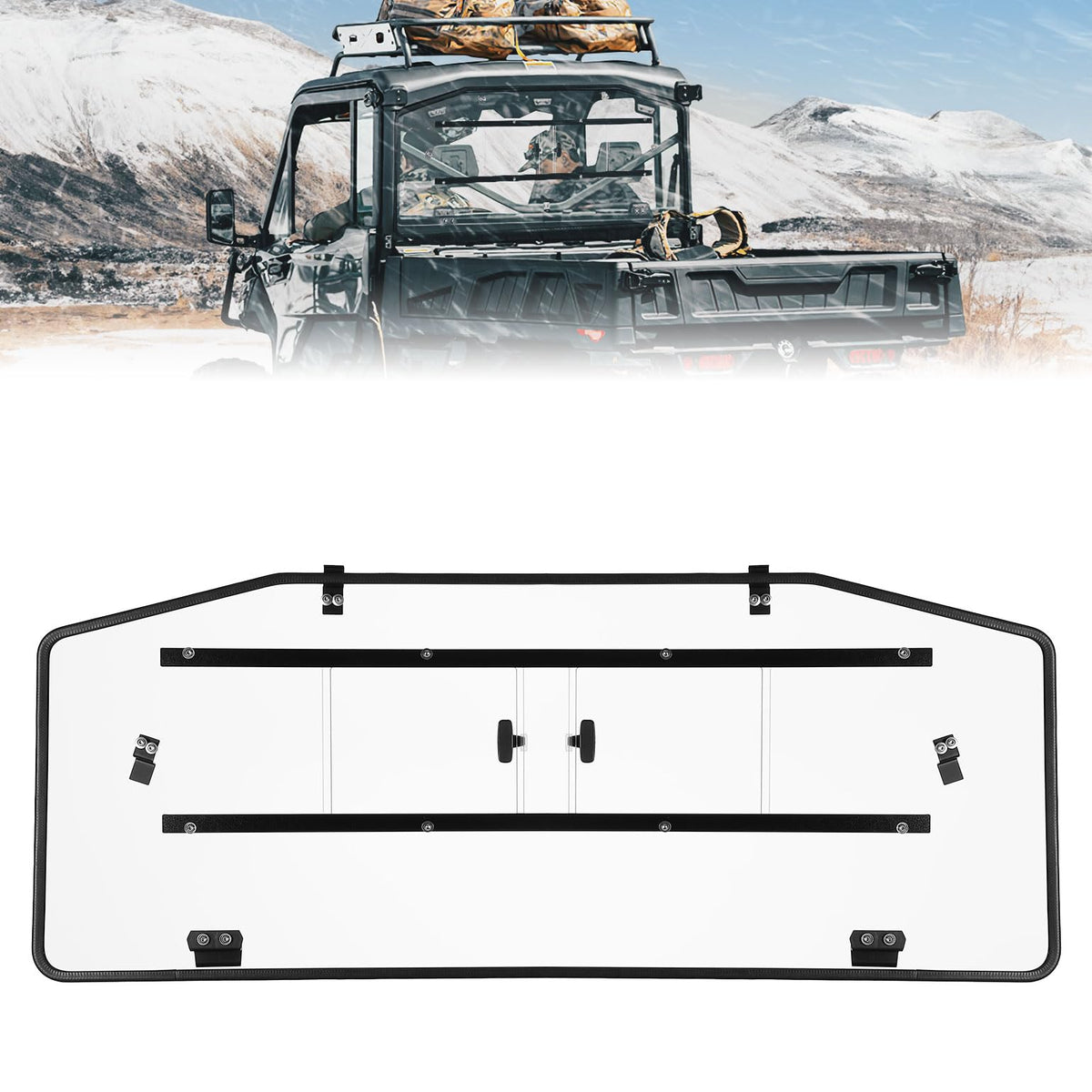 Sliding Rear Windshield for Can-Am Defender HD10|9|8|7|5 – fits Can-Am Defender MAX HD9