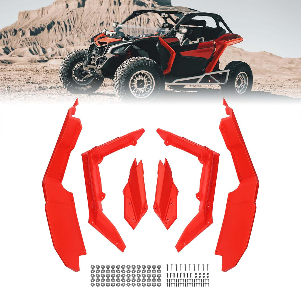 Red Fender Flares for Can-Am Maverick X3 / X3 MAX – fits Can-Am Maverick X3 2-Seat