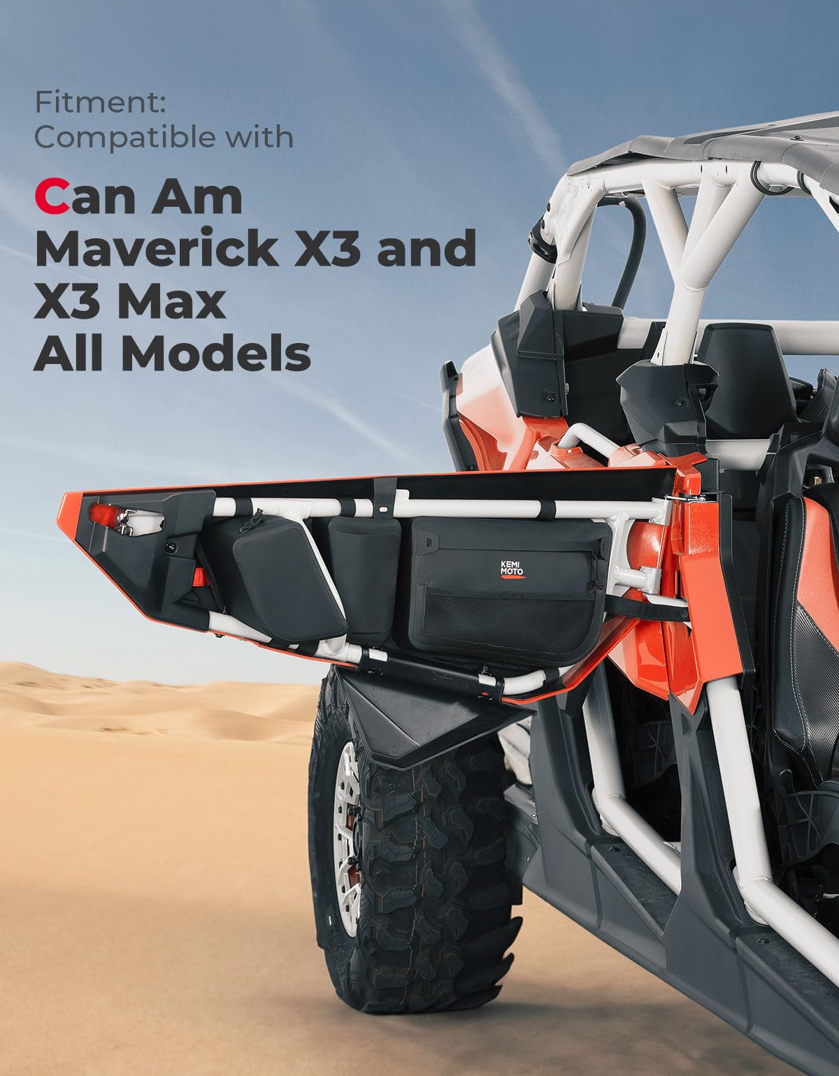 Update Water-repellent Door Bags for Can-Am Maverick X3/MAX – fits Can-Am Maverick X3 MAX (view 8)