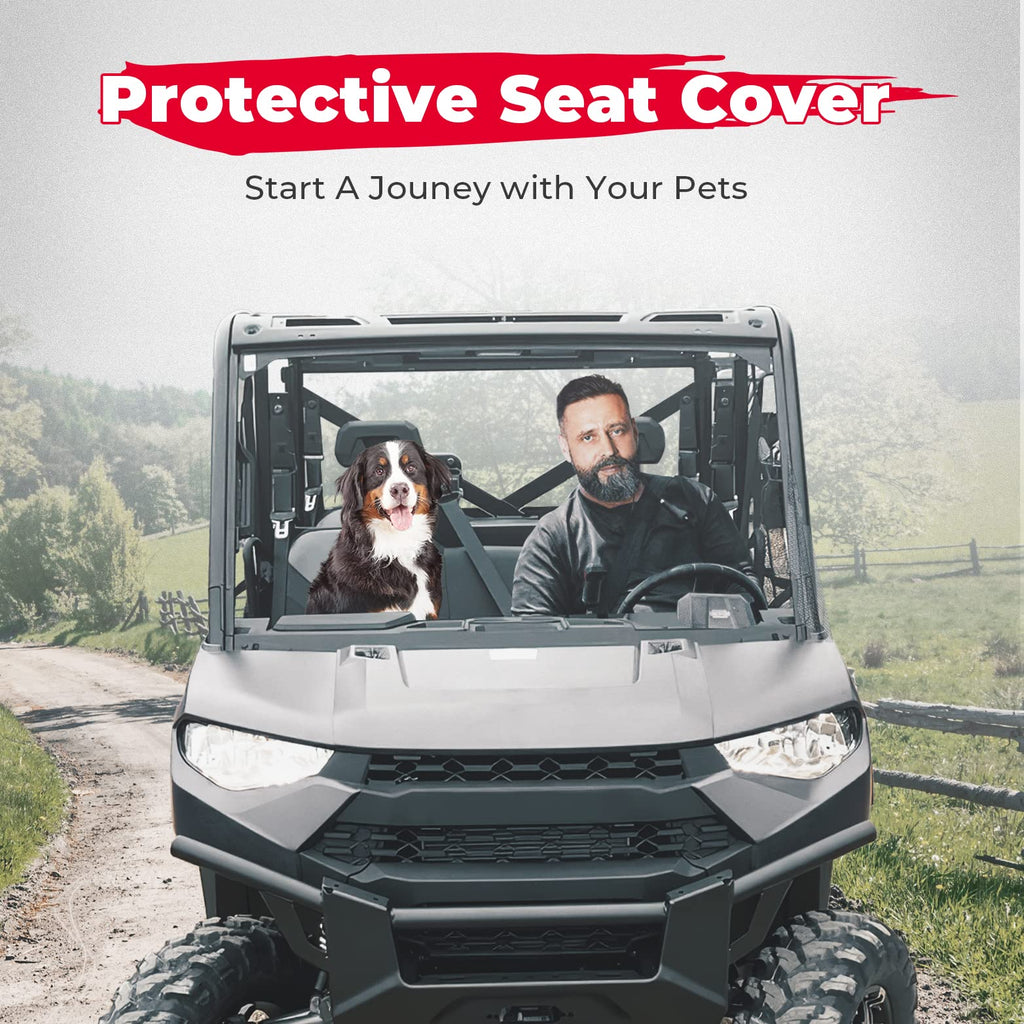 Seat Cover with Headrest Cover for Polaris Ranger Crew 1000/Crew XP 1000