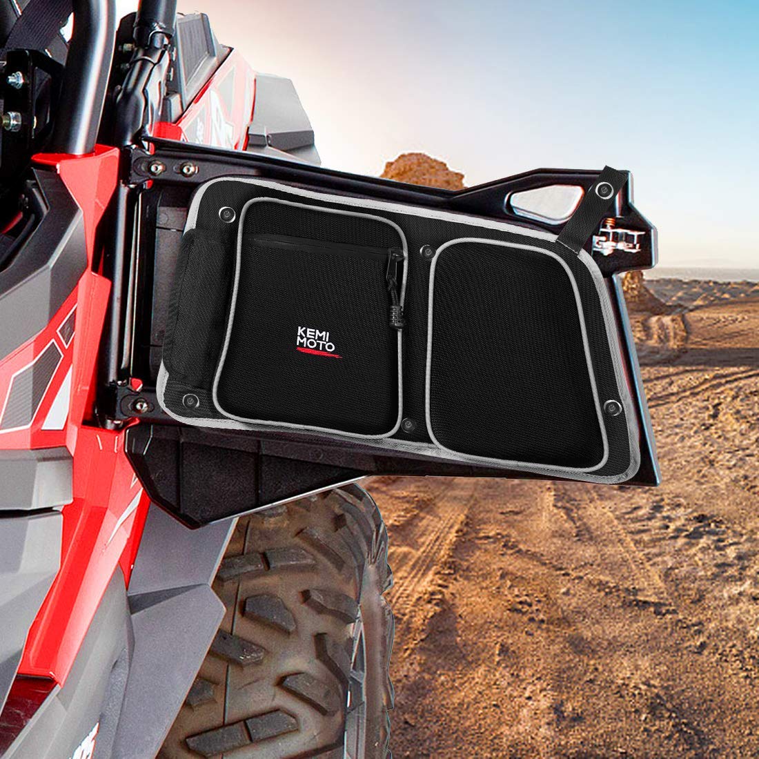 Rear Door Bags with Knee Pad for Polaris RZR XP 4 1000 2014-2023 – fits Polaris RZR XP 4 Turbo S (view 8)