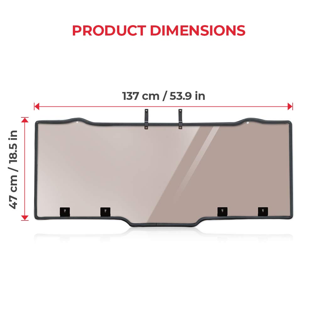Tint Anti UV Rear Windshield for Polaris Ranger XP 1000/ Crew 2017-2026