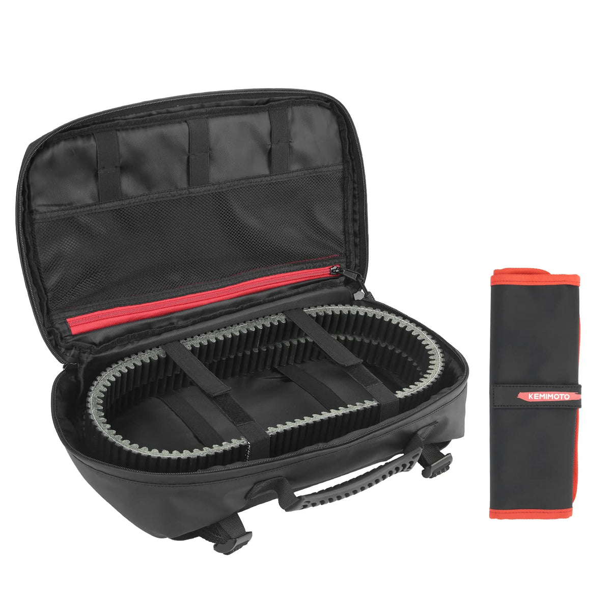UTV ATV Drive Belt Storage Bag with Tool Roll for Can-Am, Polaris