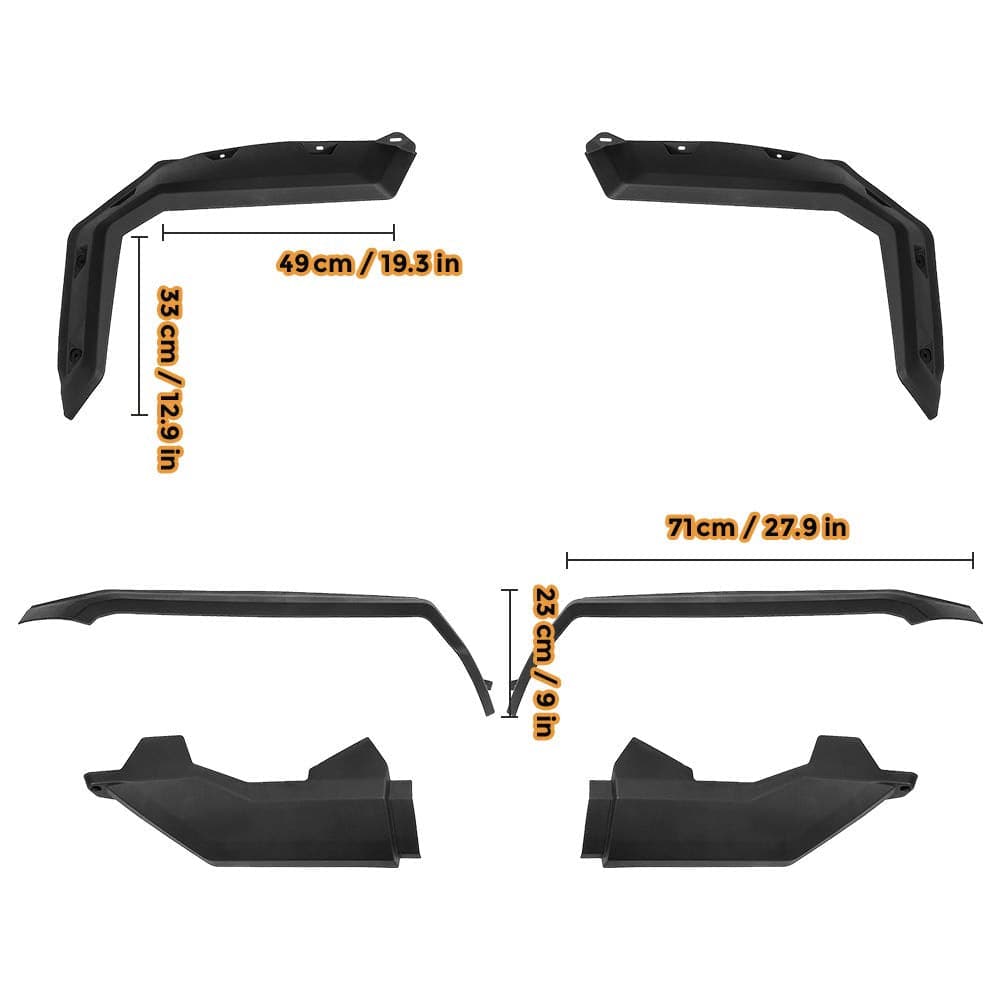 Fender Flares for Can-Am Defender HD5|7|8|9|10 – fits Can-Am Defender MAX HD8