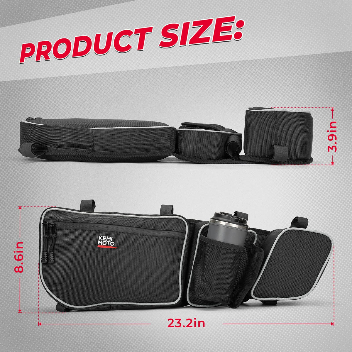 Storage Door Bags with Removable Knee Pad for Can Am Maverick X3
