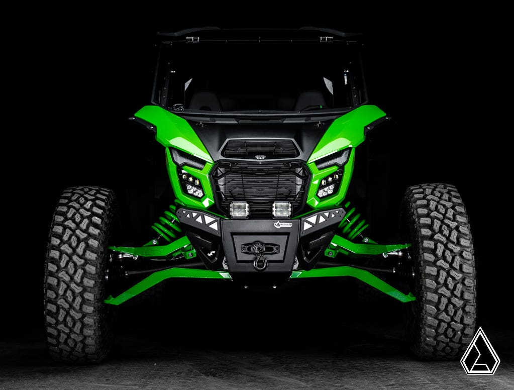 Assault Industries Kawasaki Teryx H2 Winch-Ready Aluminum Plate Front Bumper – fits Kawasaki Teryx5 H2