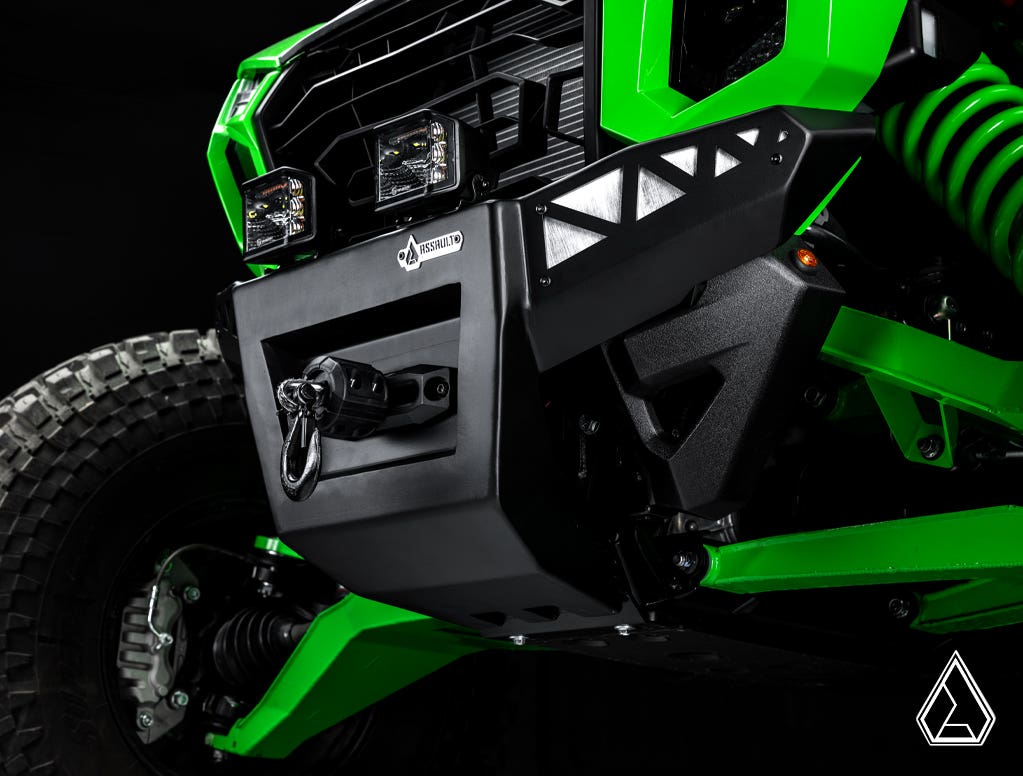 Assault Industries Kawasaki Teryx H2 Winch-Ready Aluminum Plate Front Bumper – fits Kawasaki Teryx5 H2 (view 8)