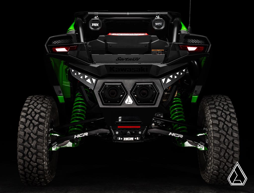 Assault Industries Kawasaki Teryx H2 Aluminum Plate Rear Bumper – fits Kawasaki Teryx5 H2
