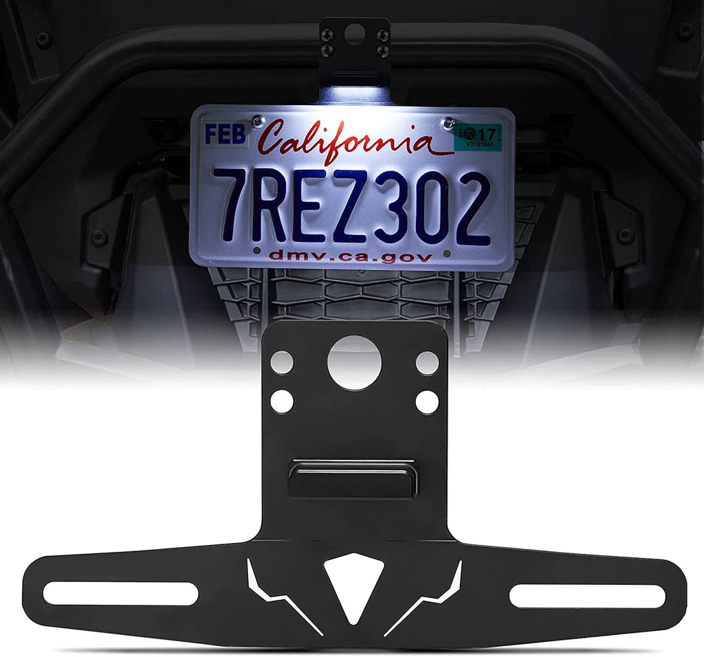 Universal 12V Lighted License Plate Holder for Can Am X3 / Polaris RZR
