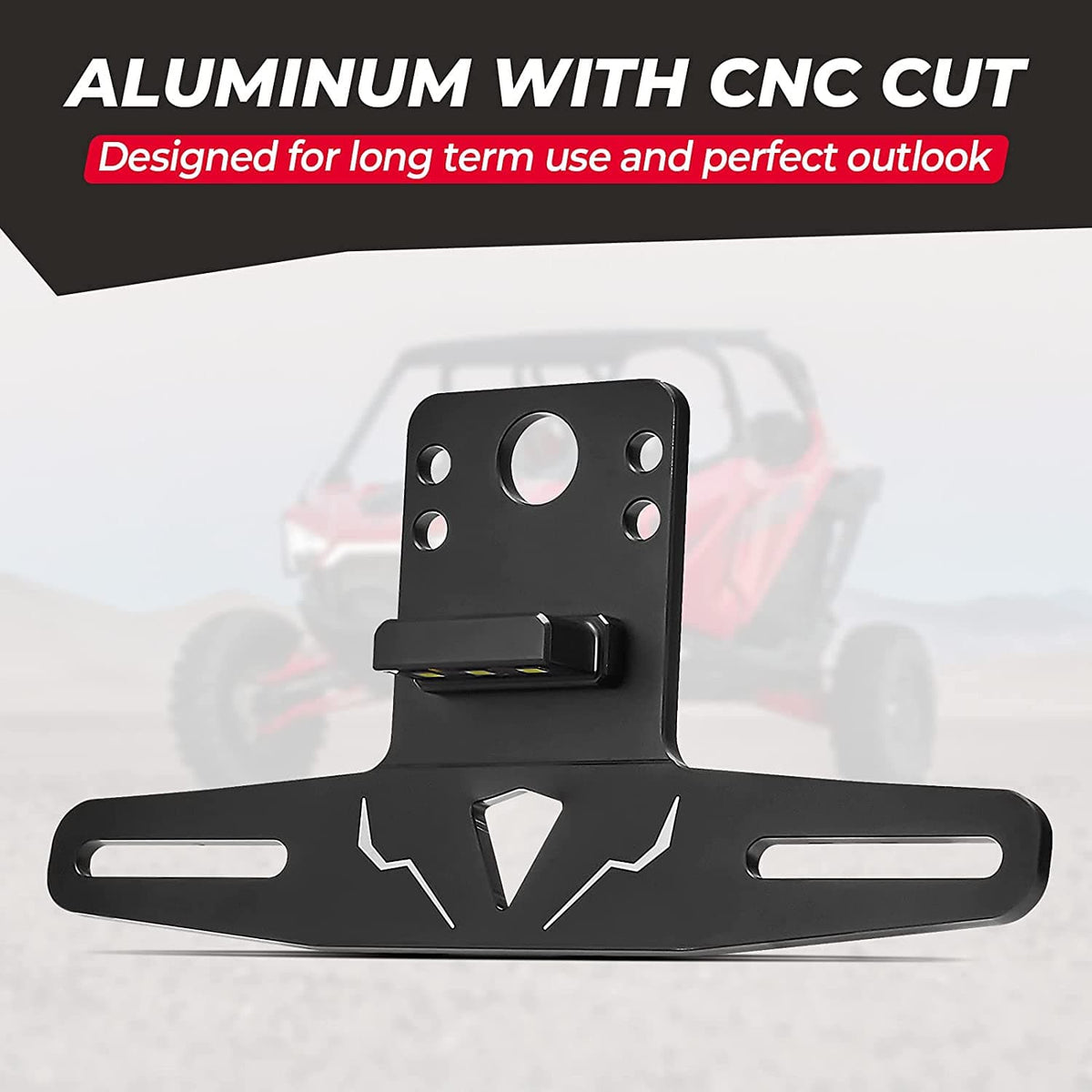 Universal 12V Lighted License Plate Holder for Can Am X3 / Polaris RZR