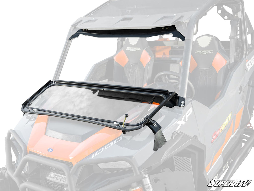 Polaris General XP 1000 Flip-Down Glass Windshield – fits Polaris General XP 1000