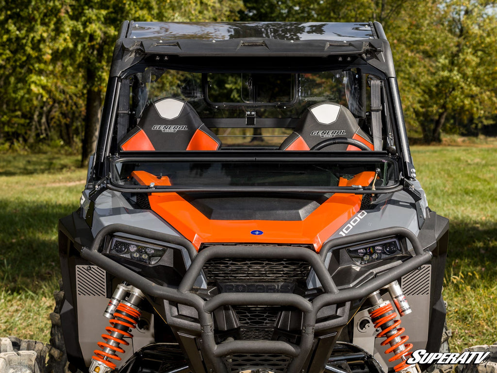 Polaris General 1000 Flip-Down Glass Windshield – fits Polaris General 4 1000