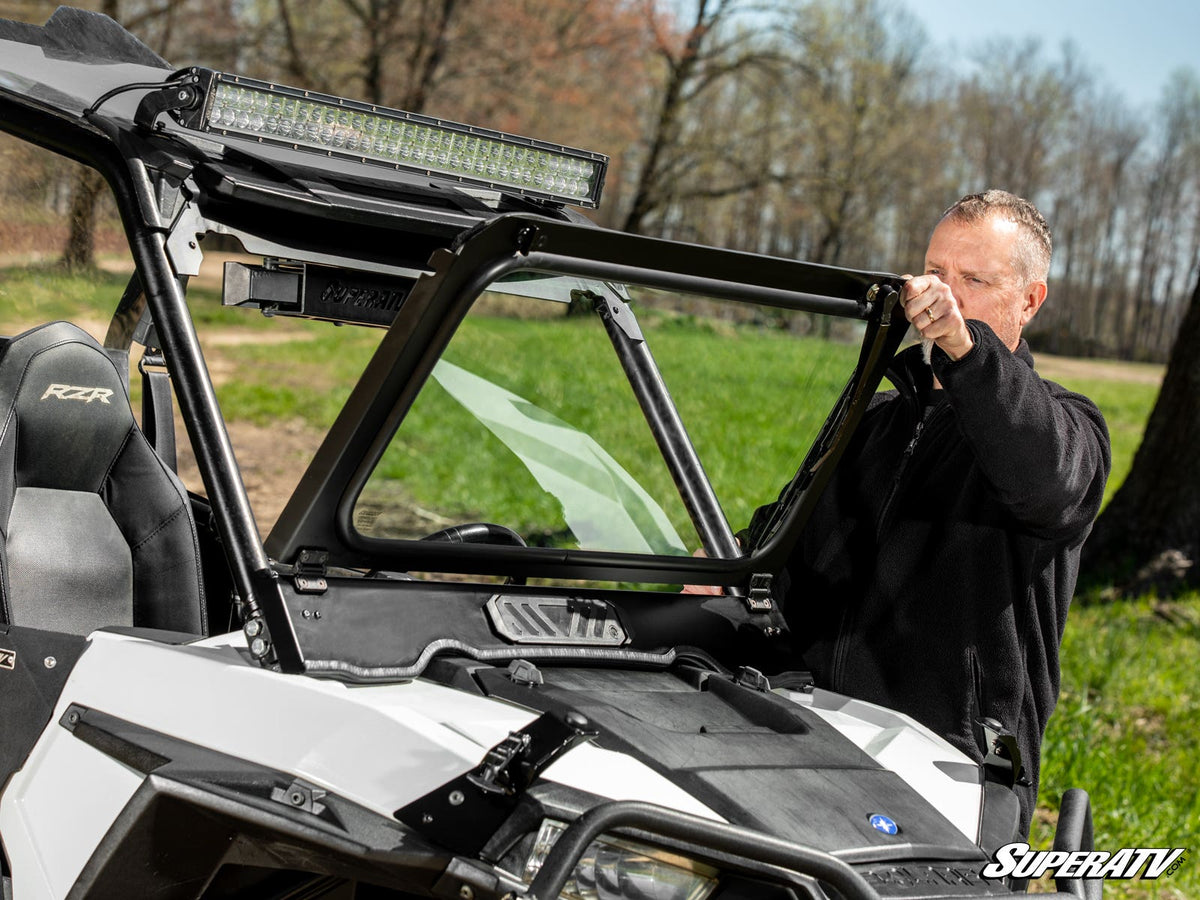 Polaris RZR 900 Flip Down Glass Windshield – fits Polaris RZR 4 900 (view 4)