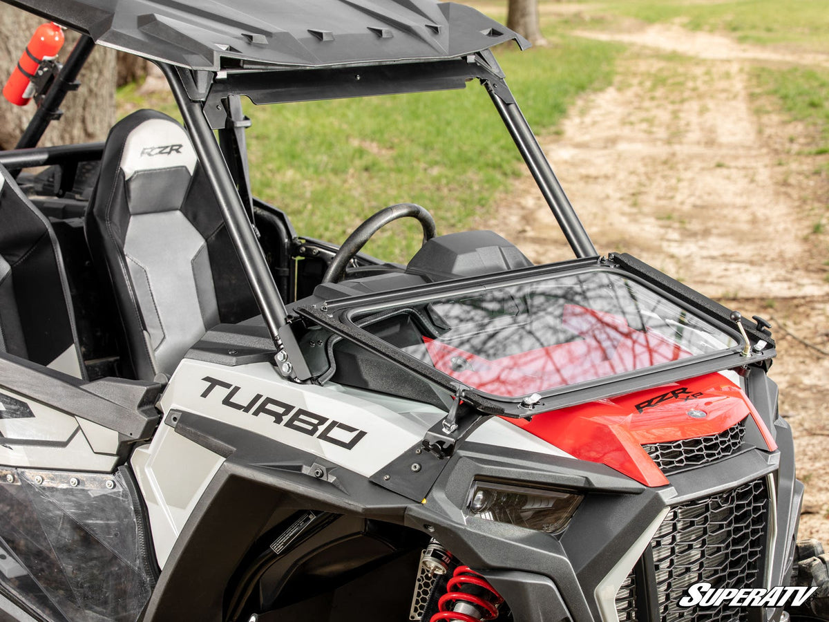 Polaris RZR XP Turbo Flip Down Glass Windshield – fits Polaris RZR XP 4 Turbo (view 3)