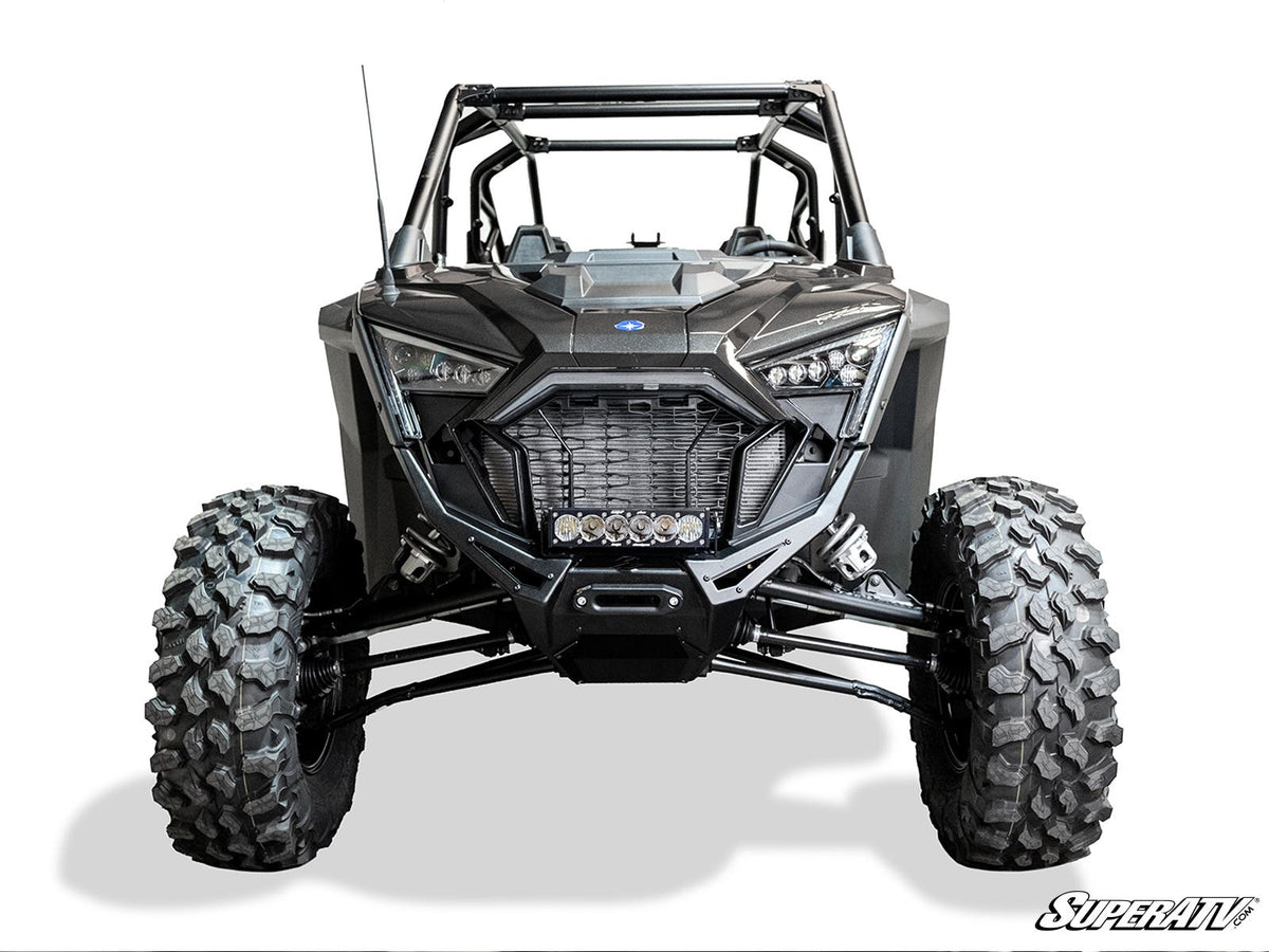 Elektric Offroad Polaris RZR Turbo R Volt Front Winch Bumper—Hammer Black Finish – fits Polaris RZR Turbo R (view 3)