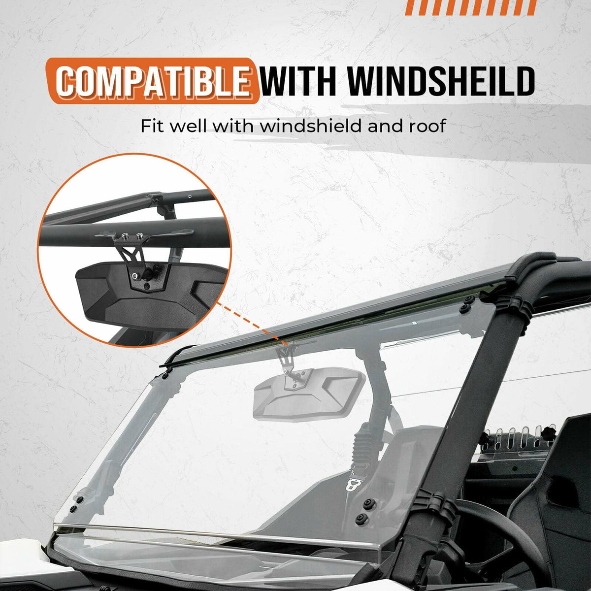 UTV Rear View Mirror for Can Am Maverick Trail & Sport, Commander