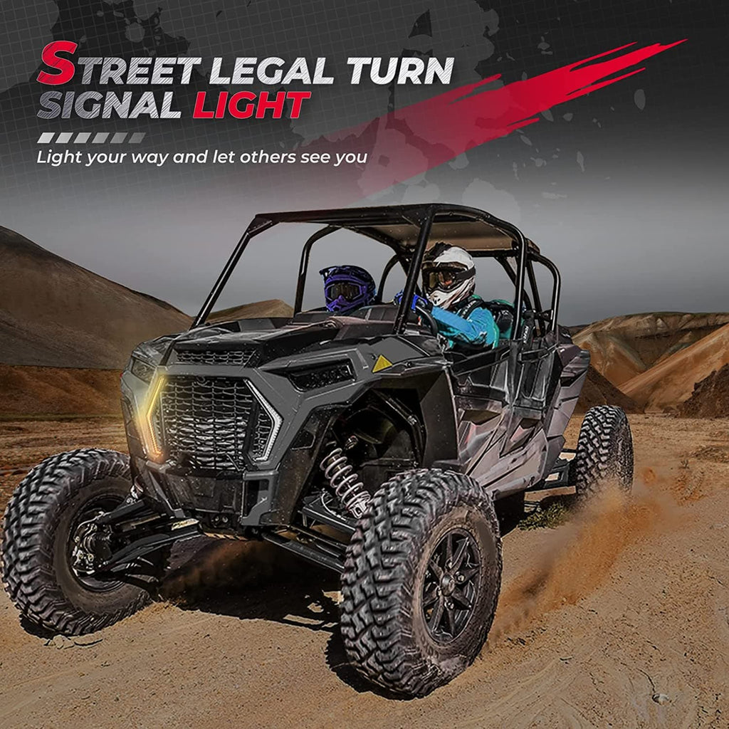 RGB Turn Signal Lights Fit Polaris RZR XP 1000 Turbo (2019-2023)