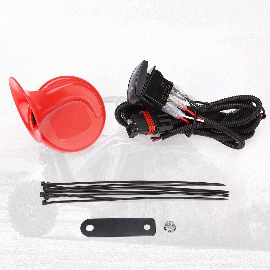 UTV Universal Horn Kit with Rocker Switch 12V