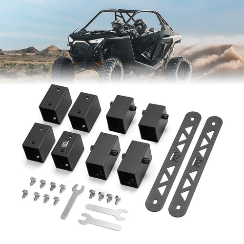 8PCS Seat Risers Spacers 2'' Lift Kit for Polaris RZR PRO XP 2-Seat – fits Polaris RZR Pro XP