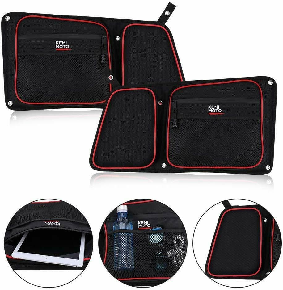 Rear Side Door Bags Knee Pad for Polaris RZR XP 4 1000/4 900/4 Door Turbo
