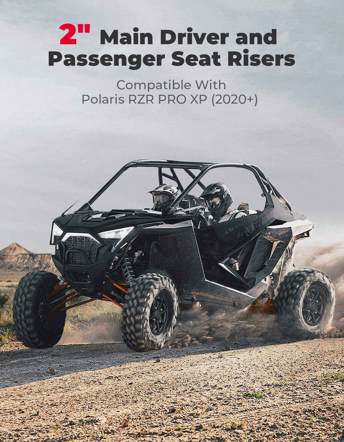 8PCS Seat Risers Spacers 2'' Lift Kit for Polaris RZR PRO XP 2-Seat – fits Polaris RZR Pro XP (view 4)