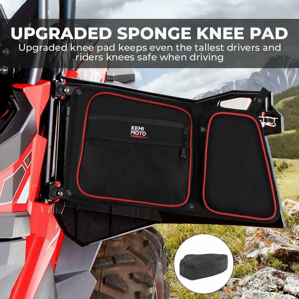 Rear Side Door Bags Knee Pad for Polaris RZR XP 4 1000/4 900/4 Door Turbo